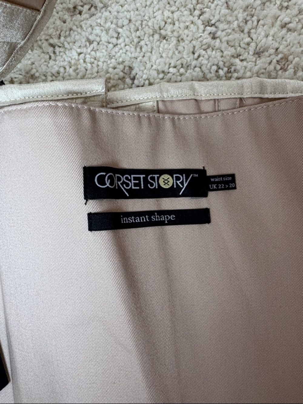 NWT Corset Story Ivory White Floral Lace-Up Waist Cinch Corset size 20 22 - Picture 3 of 6